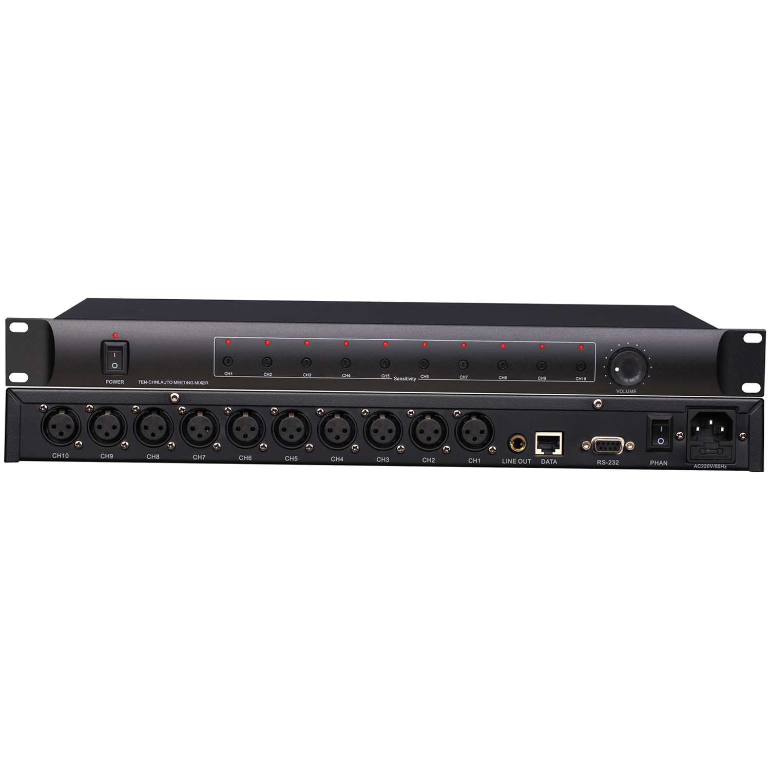 視像跟蹤十路智能會議混音器 OBT-2900